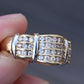 14K Yellow Gold Wide Band Diamond Ring 9.51 Grams Natural Diamonds