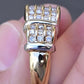 14K Yellow Gold Wide Band Diamond Ring 9.51 Grams Natural Diamonds