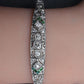 Art Deco Platinum 1.25ctw Diamond & Green Stone Filigree Line Bracelet IGI Cert.