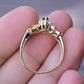 14K Yellow Gold Marquise Emerald & Diamond Ring – 3.21 Grams, Size 7.5