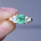 Exceptional High Quality 1 Carat Emerald & Diamond Ring