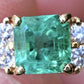Exceptional High Quality 1 Carat Emerald & Diamond Ring