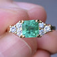 Exceptional High Quality 1 Carat Emerald & Diamond Ring