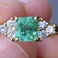 Exceptional High Quality 1 Carat Emerald & Diamond Ring