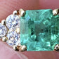 Exceptional High Quality 1 Carat Emerald & Diamond Ring