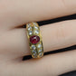 Tiffany & Co. 18K Yellow Gold 0.75ct Cabochon Ruby & 1.00ctw Diamond Ring Size 5