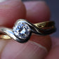 FRED 18K Yellow & White Gold Diamond Ring – 0.30 Carat, IGI Certified, Size 5