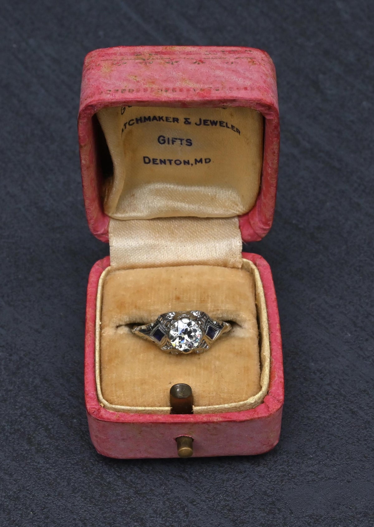 Antique Art Deco 14K/18K White Gold 0.80ctw Old European Diamond Ring IGI Cert.