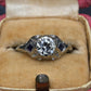 Antique Art Deco 14K/18K White Gold 0.80ctw Old European Diamond Ring IGI Cert.