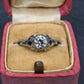 Antique Art Deco 14K/18K White Gold 0.80ctw Old European Diamond Ring IGI Cert.