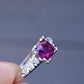 Platinum Sapphire & Diamond Ring – 0.68 CT Sapphire, 0.08 TCW Diamonds, Size 8