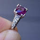 Platinum Sapphire & Diamond Ring – 0.68 CT Sapphire, 0.08 TCW Diamonds, Size 8