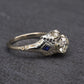 Antique Art Deco 14K/18K White Gold 0.80ctw Old European Diamond Ring IGI Cert.