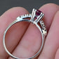 Platinum Sapphire & Diamond Ring – 0.68 CT Sapphire, 0.08 TCW Diamonds, Size 8