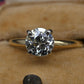 Antique 1.00ct Old European Cut Diamond Engagement Ring 14K Two Tone Gold Size 6