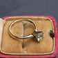 Antique 1.00ct Old European Cut Diamond Engagement Ring 14K Two Tone Gold Size 6
