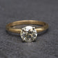 Antique 1.00ct Old European Cut Diamond Engagement Ring 14K Two Tone Gold Size 6