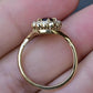 Exceptional 14K Victorian Period Garnet & Diamond Ring Size 8.25