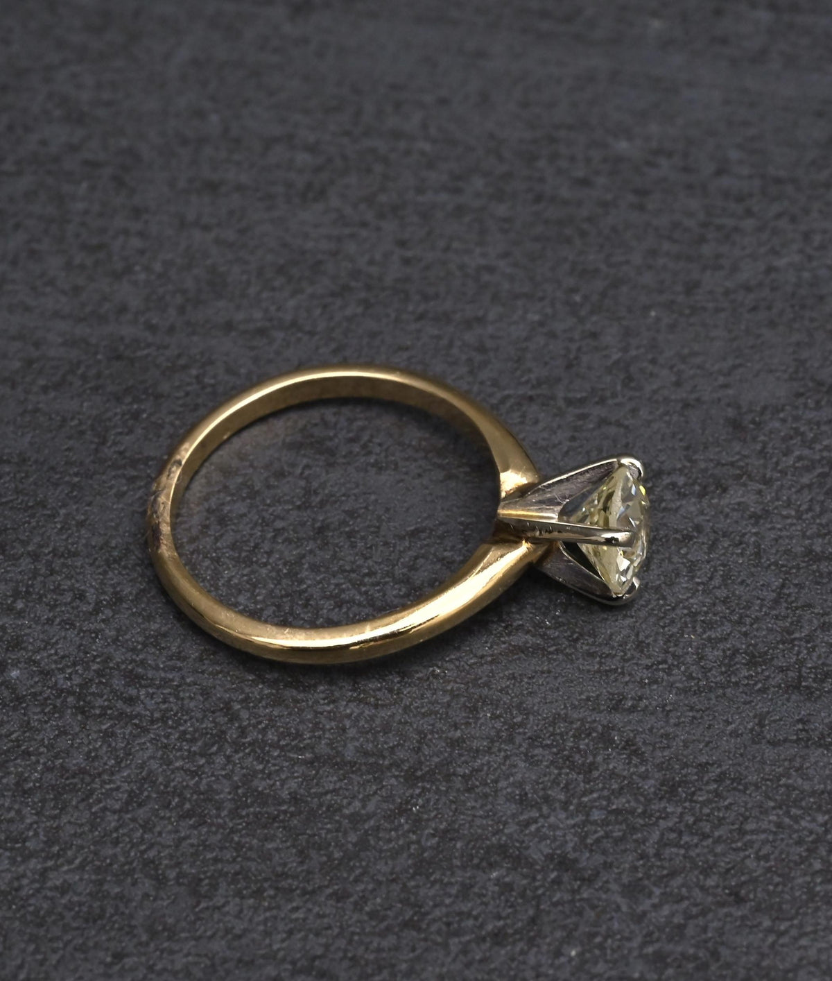 Antique 1.00ct Old European Cut Diamond Engagement Ring 14K Two Tone Gold Size 6