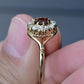 Exceptional 14K Victorian Period Garnet & Diamond Ring Size 8.25