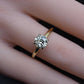 Antique 1.00ct Old European Cut Diamond Engagement Ring 14K Two Tone Gold Size 6