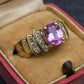 Le Vian 18K Yellow Gold 1.60ct Pink Sapphire & Diamond Ring Size 6.75 IGI Cert.
