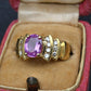 Le Vian 18K Yellow Gold 1.60ct Pink Sapphire & Diamond Ring Size 6.75 IGI Cert.