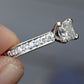 14K White Gold Princess Cut Diamond Ring 1/2 Carat Center Stone – Size 6