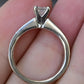 14K White Gold Princess Cut Diamond Ring 1/2 Carat Center Stone – Size 6