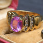 Le Vian 18K Yellow Gold 1.60ct Pink Sapphire & Diamond Ring Size 6.75 IGI Cert.