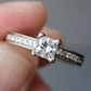 14K White Gold Princess Cut Diamond Ring 1/2 Carat Center Stone – Size 6