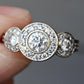 Vintage-Inspired 14K White Gold Diamond Ring – 0.72 TCW Size 5
