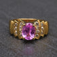 Le Vian 18K Yellow Gold 1.60ct Pink Sapphire & Diamond Ring Size 6.75 IGI Cert.