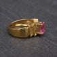 Le Vian 18K Yellow Gold 1.60ct Pink Sapphire & Diamond Ring Size 6.75 IGI Cert.
