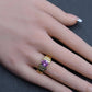 Le Vian 18K Yellow Gold 1.60ct Pink Sapphire & Diamond Ring Size 6.75 IGI Cert.
