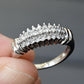 Gorgeous 14K White Gold Diamond Pave Band – Size 4