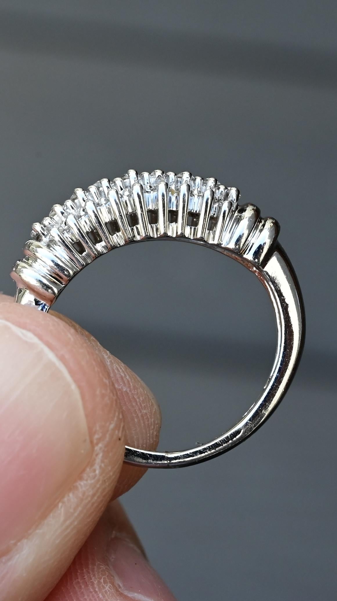 Gorgeous 14K White Gold Diamond Pave Band – Size 4