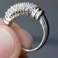 Gorgeous 14K White Gold Diamond Pave Band – Size 4