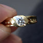 14K Yellow Gold Solitaire Twist Ring (0.39 CT Natural Diamond, VS-SI1 Clarity)