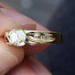 14K Yellow Gold Solitaire Twist Ring (0.39 CT Natural Diamond, VS-SI1 Clarity)