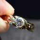 14K Yellow Gold Solitaire Twist Ring (0.39 CT Natural Diamond, VS-SI1 Clarity)