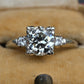 Mid-Century Platinum 1.05 Carat Diamond Three-Stone Engagement Ring – IGI Cert.