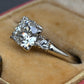 Mid-Century Platinum 1.05 Carat Diamond Three-Stone Engagement Ring – IGI Cert.