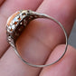 Antique 14K White Gold Habille Diamond Lady Cameo Ornate Filigree Ring 7.25