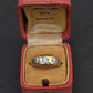 Authentic Art Deco Old European Cut Diamond Gypsy Ring in 14K Gold IGI Certified