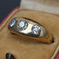 Authentic Art Deco Old European Cut Diamond Gypsy Ring in 14K Gold IGI Certified