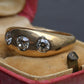Authentic Art Deco Old European Cut Diamond Gypsy Ring in 14K Gold IGI Certified