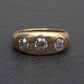 Authentic Art Deco Old European Cut Diamond Gypsy Ring in 14K Gold IGI Certified