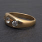 Authentic Art Deco Old European Cut Diamond Gypsy Ring in 14K Gold IGI Certified