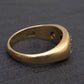 Authentic Art Deco Old European Cut Diamond Gypsy Ring in 14K Gold IGI Certified